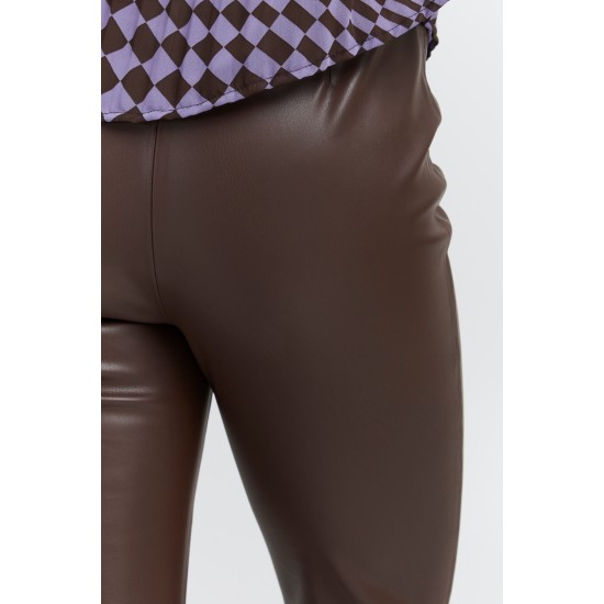 Ichi Γυναικείο Δερματίνη Παντελόνι 20116764