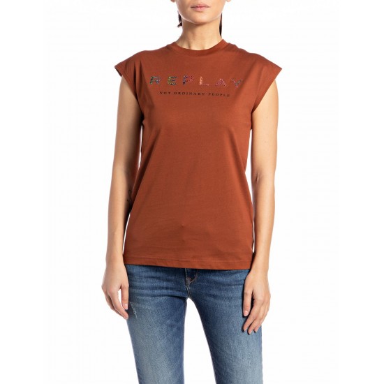 Replay Γυναικεία Μπλούζα Κοντομάνικη W3624D.000.23120P