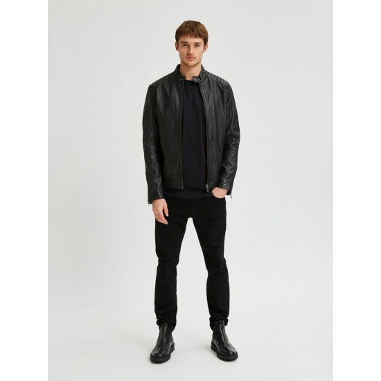 Selected Ανδρικό Δερμάτινο Μπουφάν 16077538